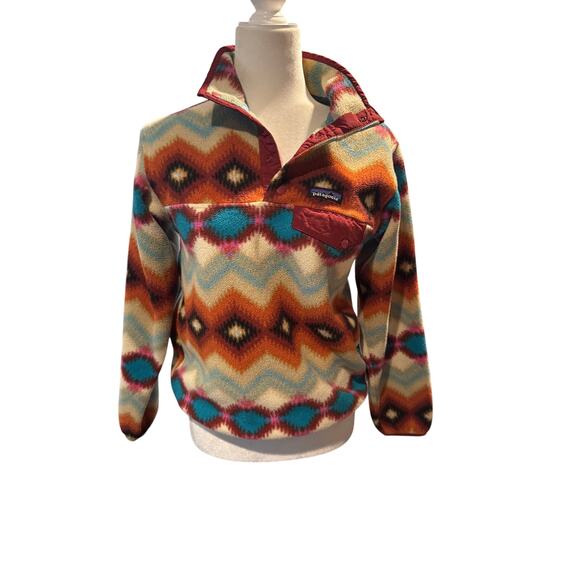 PATAGONIA Synchilla Snap-T Fleece Pullover in Timer Twist Size XXS - Picture 1 of 10